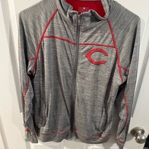 Genuine Merchandise Gray and Red Long Sleeve Top